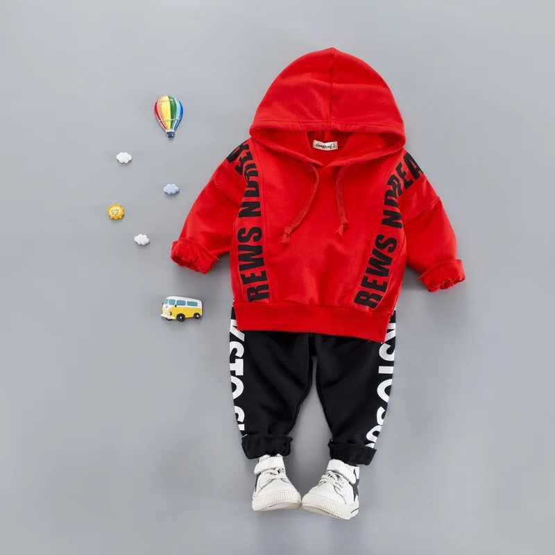 

Boy Clothes Kid Active Sets for Autumn Full Sleeve Pullover Hoodies Sweater+pants with Letter Print Children Clothing Tracksuit