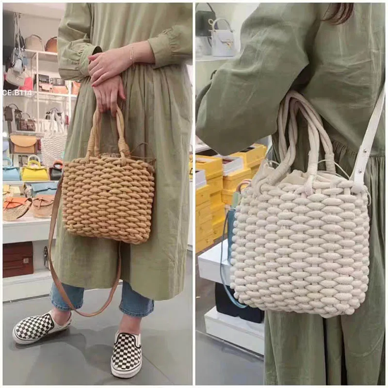 

Designer Women's clutch Bucket bags Ladies Large Capacity Shopper Bags Weaving Handbags Female Handbag Bags For Women 2019