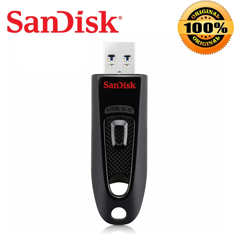 Двойной Флеш-накопитель SanDisk CZ48 USB флэш-накопитель 16 Гб оперативной памяти, 32 Гб встроенной памяти, 64 ГБ флэш-накопитель Высокая скорость передачи данных до 100 МБ/с. 128 cle usb 256 ГБ usb флэш-память 3,0 флеш-накопитель u-диск