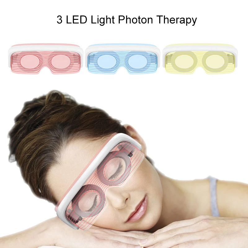 USB Electric Eye Massager Photon Rejuvenation LED Phototherapy Heating