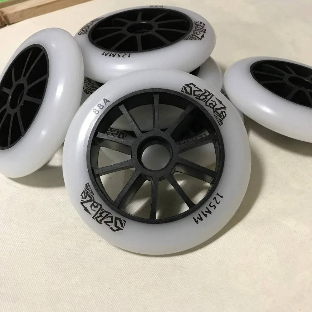 3 Piece 88A PU 125mm Inline Speed Skate Wheels 88A Roller blade Race