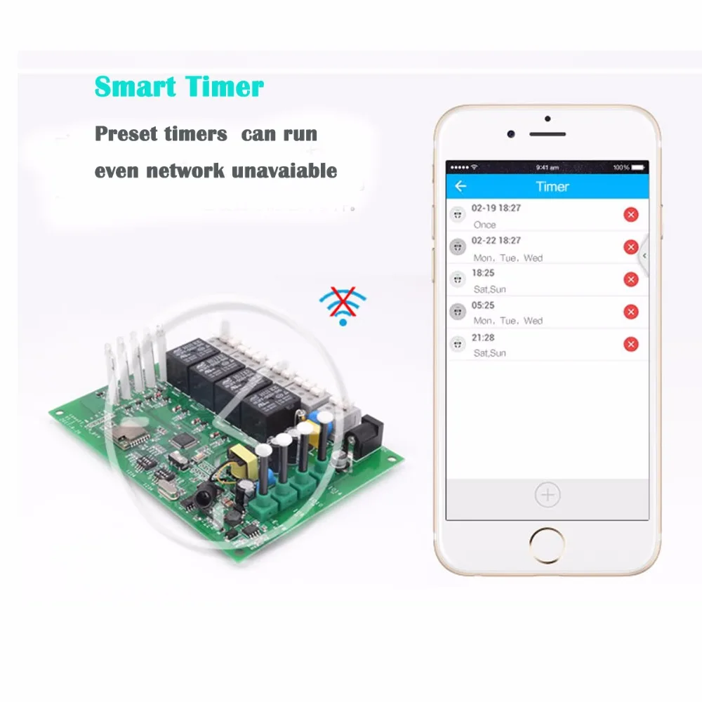 Sonoff 4ch R2 PRO Smart Switch 4 канала 433 МГц 2,4 г Wifi Пульт дистанционного управления умная Автоматизация модули 10A бытовая техника