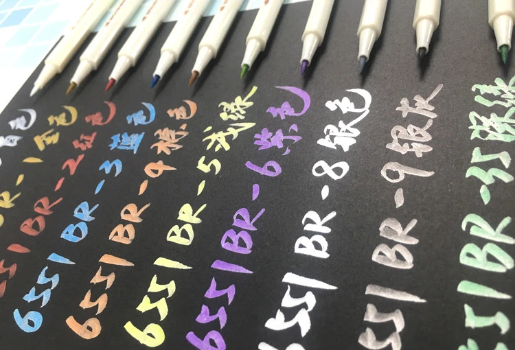 10 цветов металлический маркер художественная кисть манга граффити наброски маркеры для рисования краски офисные художественные школьные принадлежности