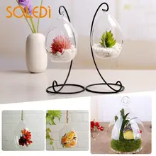 Подвесная стеклянная ваза эллипс подвесная Террариум стеклянная ваза шар домашний декор