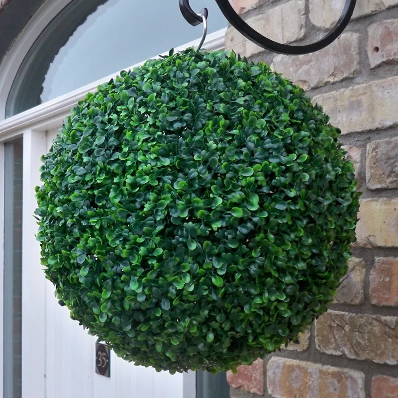 

New 50cm Artificial Green Milan Grass Ball Plastic Plant Opening of the mall Hanging Ornament Wedding Party Decoration Supplies