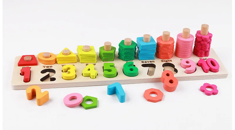 2 stule 3 в 1 Математика Монтессори игрушки Цифровой формы сопряжения дошкольной счетная доска учебная доска игрушки подарок для детей