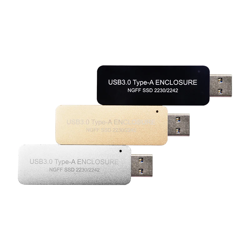 WBTUO LM 741U USB3.0 TYPE A на SSD Корпус чехол без кабеля для NGFF B key SATA протокол 2230 или 2242 M.2