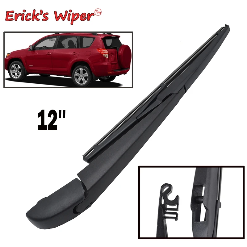 Erick's Wiper 12" Rear Wiper Blade & Arm Set Kit For Toyota RAV4 XA30