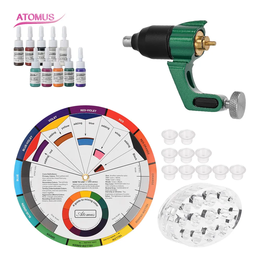 

Makeup Maquillaje Permanente Principiante Tattoo Kits Machine Set Insumos Para Tatuajes Tatto Kit Support A Tatouer De Tatouage