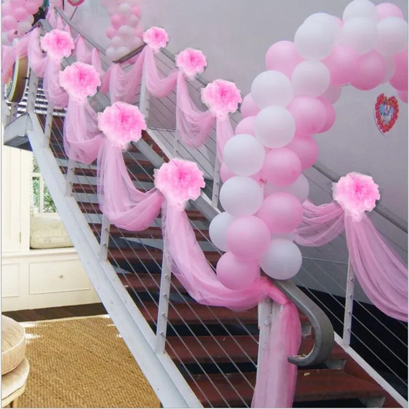 

75cm Wide * 50m Long Crystal Organza 19 Colors for Choose Tulle Roll Fabric Drapes For Wedding Birthday Party Decoration