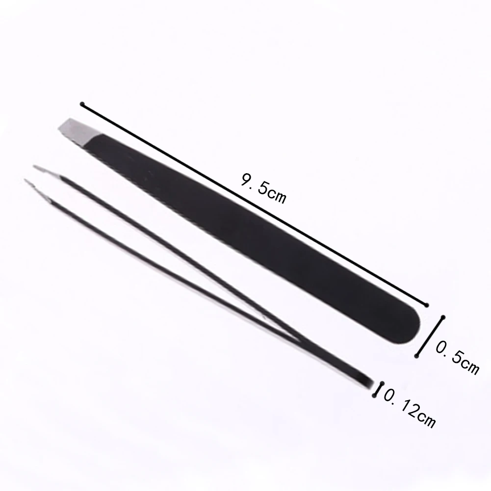 Eyebrow Tweezer Simple Home Non Slip Tools Clips Professional Makeup Small Thicken Slanted Mouth Removal Stainless Steel Hair