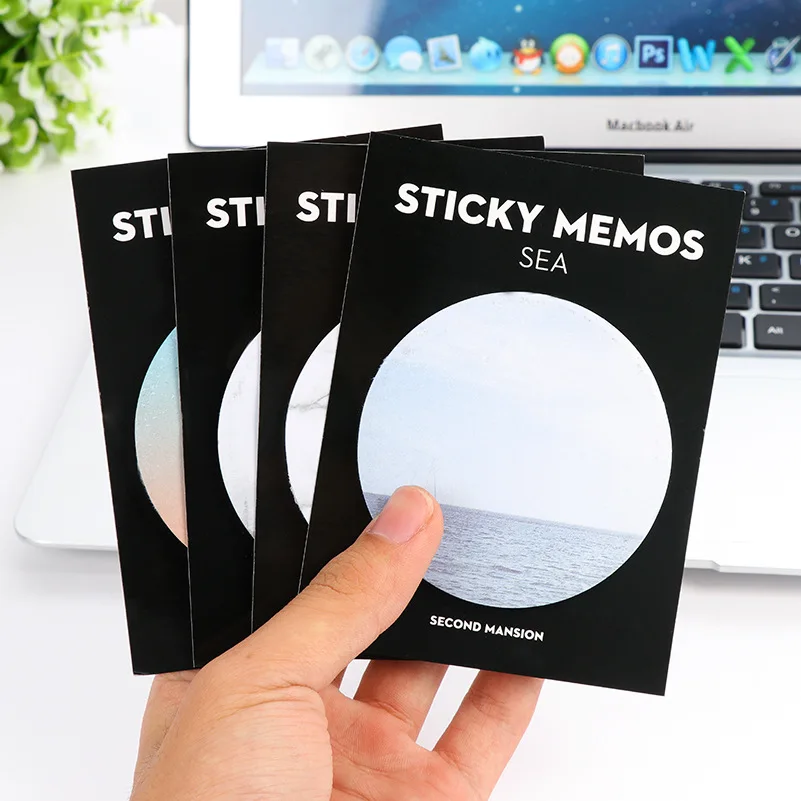 

Korea Creative Memo Pad Round Planner Sticky Note Pads Kawaii N Stickers 8 Colors for Office and School Supplies Free Shipping