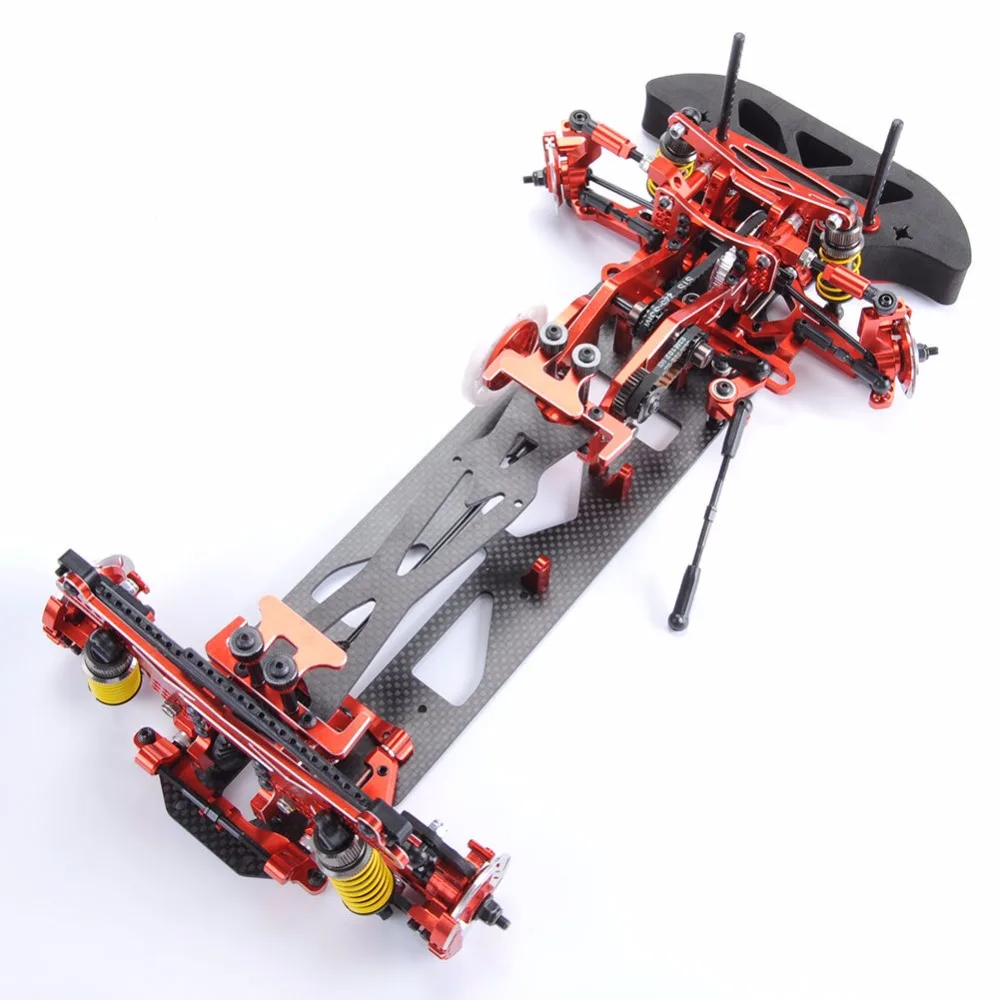 1:10 4WD Drift Red Carbon Fiber RC гоночный автомобиль привод Shft рама комплект шасси G4 Hotsa RC гоночный автомобиль аксессуары