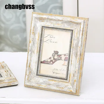 

Luxury Brown Photo Frames American Style Quality Wood Picture Frame Family Photos Album Desktop Decor Wedding Gift fotolijst