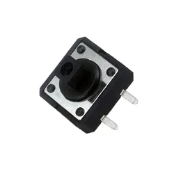 100pcs 200pcs 500pcs12*12*7.3mm Square Head DIP 4PIN 12V 0.5A Push Button Switch Tactile Direct Plug-in Self-Reset Interruptor
