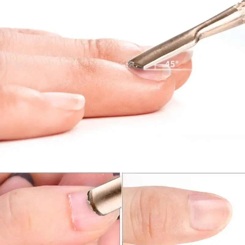 

1pc Gold Color Stainless Steel Cuticle Nail Pusher Spoon Remover Manicure Pedicure Care Sets Cuticle Pushers