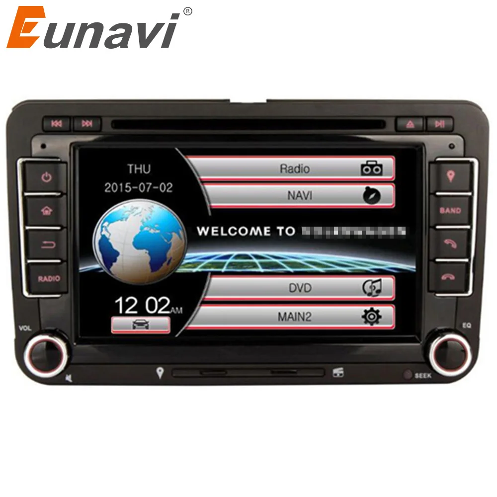 Eunavi 2 Din Car DVD Player For VW GOLF POLO JETTA MK5 MK6 PASSAT B6 SKODA TOURAN With 3G USB GPS BT IPOD FM RDS mirror link swc