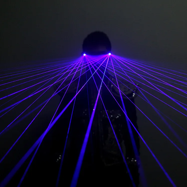 Мульти лучи синие лазерные очки Pub Club DJ шоу Laserman для сценического танцевального шоу очки