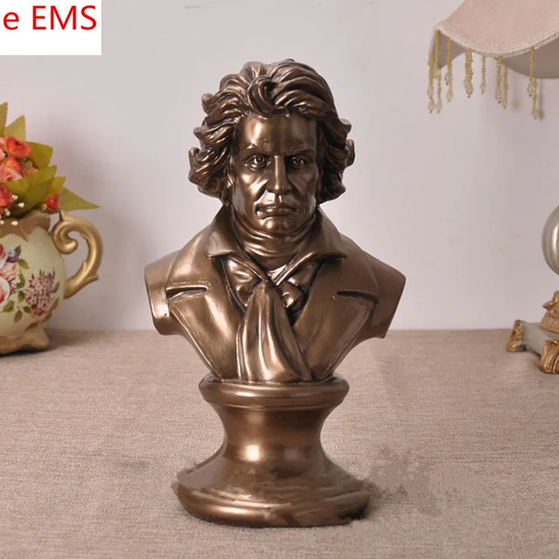 

Gypsum Ludwig Van Beethoven Bust Statue Franz Joseph Haydn Resin Craftwork Home Decorations Art Material L2333