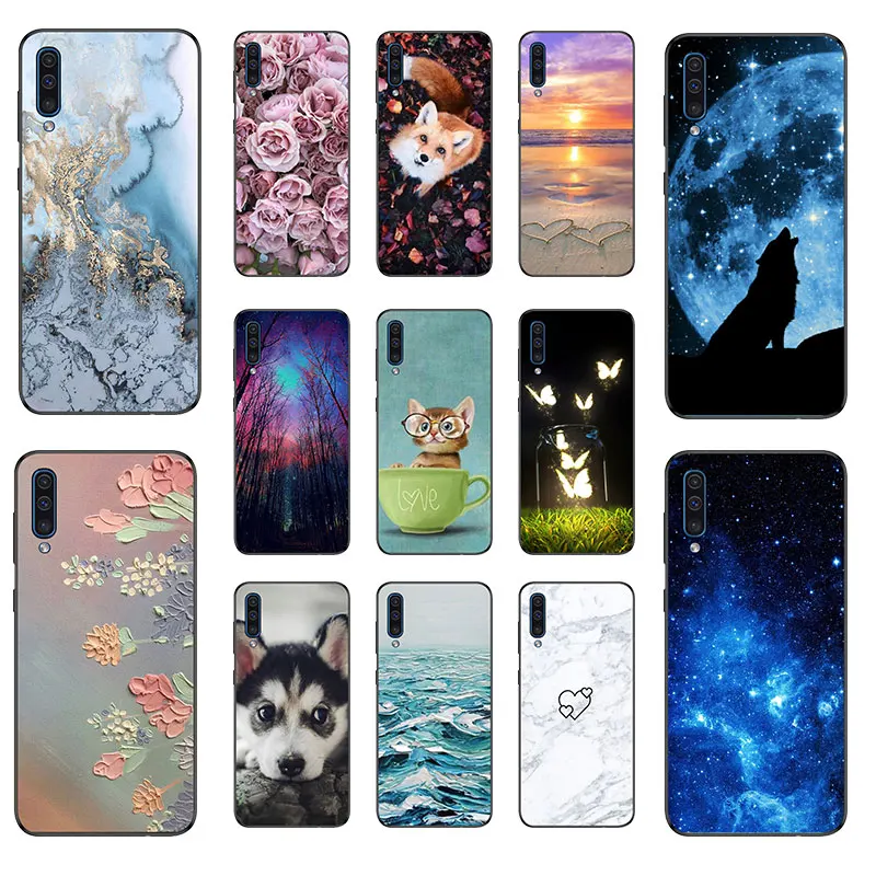 

TPU Cover sFor Samsung A50 Case Matte Silicone Soft sFor Coque Samsung Galaxy A50 Back Cover A 50 2019 A505F Mobile Case Bumper