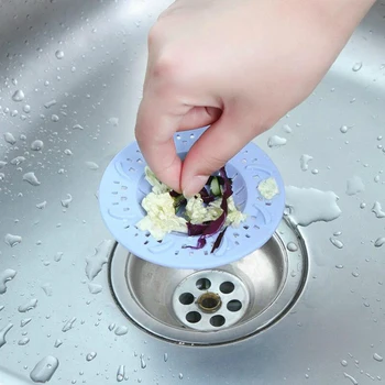 

1PC Bath Shower Kitchen Sink Bathroom Plug Food Hair Strainer Drainer Block Cover Kitchen Sink Strainer Stopper Waste Plug Sink