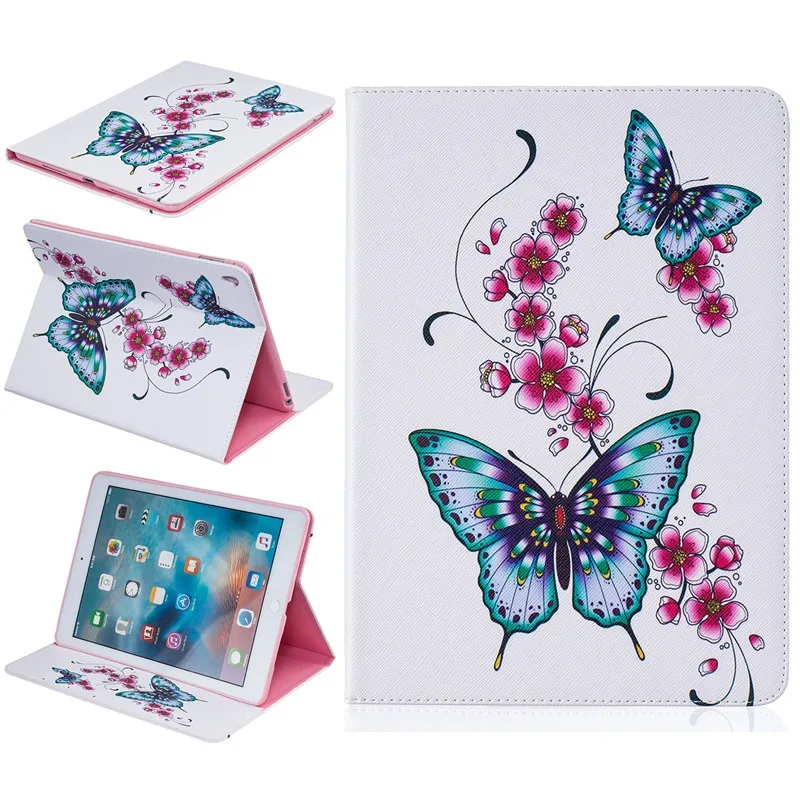Cute Bear Case PU Leather For Ipad Pro 9.7 Case for Ipad Pro Mini Butterfly Flower Stand Tablet Cover 9.7 Inch Wallet Fip Cases (65)