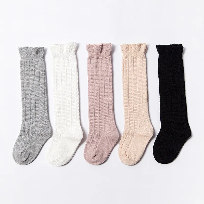 

1Pair Spring Autumn 0-3 Baby Kids Socks Girl Newborn Toddler Knee High Lace Socks Long Tube Cute Warmers Infantile Lovely Socks