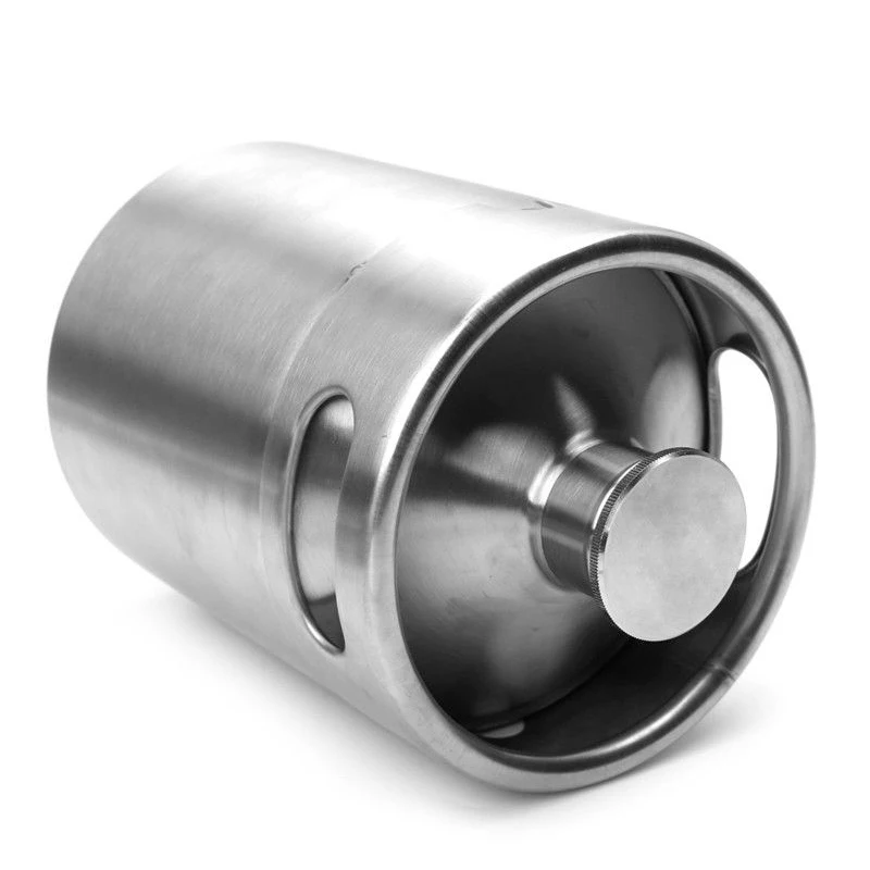  2L Kegs 304 Stainless Steel Home Beer Mini Keg Beer Growler Portable Beer Bottle Making Bar Accesso