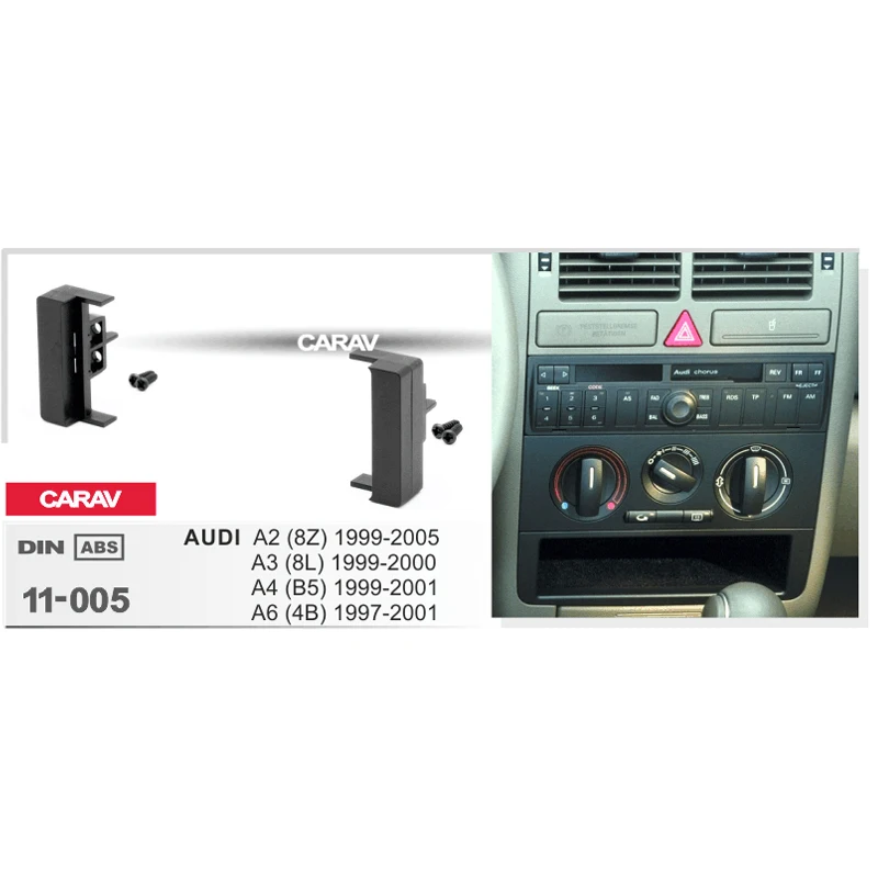 Фасция радиоприемника 1Din для AUDI A2 (8Z) A3 (8L) A4 (B5) A6 (4B) монтажная панель стерео