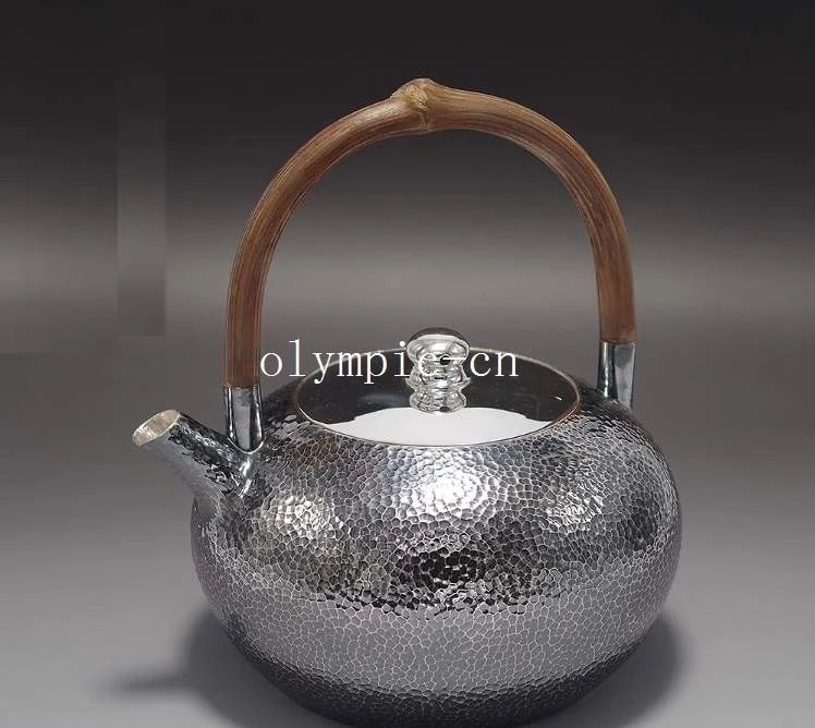 

800 milliliter 100% pure silver 999 silver handcraft cup kettle pot teapot
