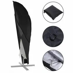 3 размера черный водонепроницаемый Оксфорд ткань открытый зонт чехол зонтика с молнией для сада/пляжный зонт дождевик аксессуары