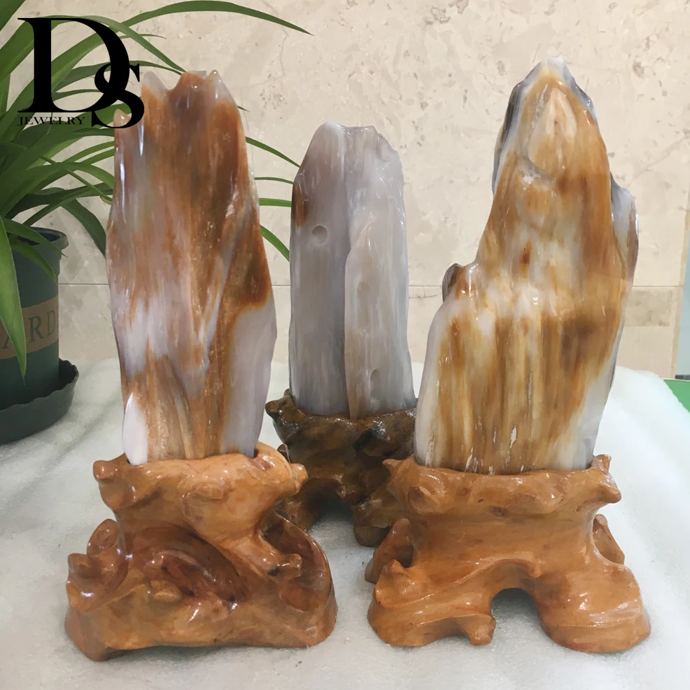 Статуэтка из натурального дерева, нефрит, кристалл, каменное дерево, нефритовые камни и минеральный образец, украшение для дома, подарок и деревянная подставка