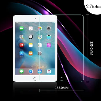 

New Tempered Reinforced Glass Screen Protector Film Case For iPad 2 3 4 /5 Air For iPad Mini 1 2 3 4 Clear Front Films