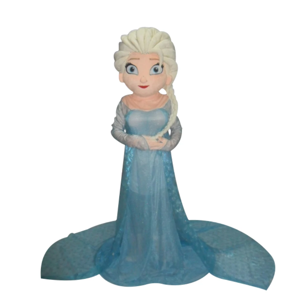 

Hot Sale Cartoon Character Princess Elsa Dress Hot Movie Elsa Mascot Costume Theme Free shipping