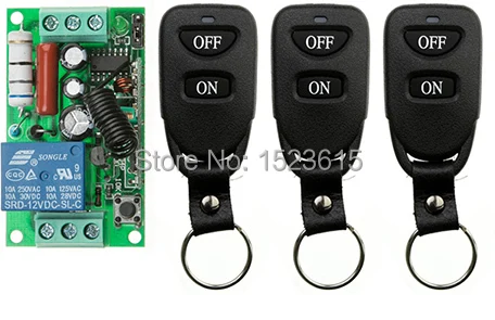 

NEW AC220V 1CH 10A Remote Control Light Switch teleswitch Relay Output Radio Receiver Module and 3 pcs Belt buckle Transmitter
