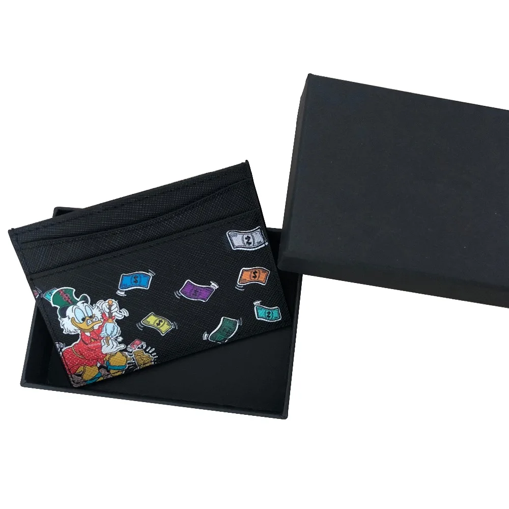

luxury Donald Duck card holder iphone case brand ID Holder for Men Women Credit Passport Card Bag leather covers with box