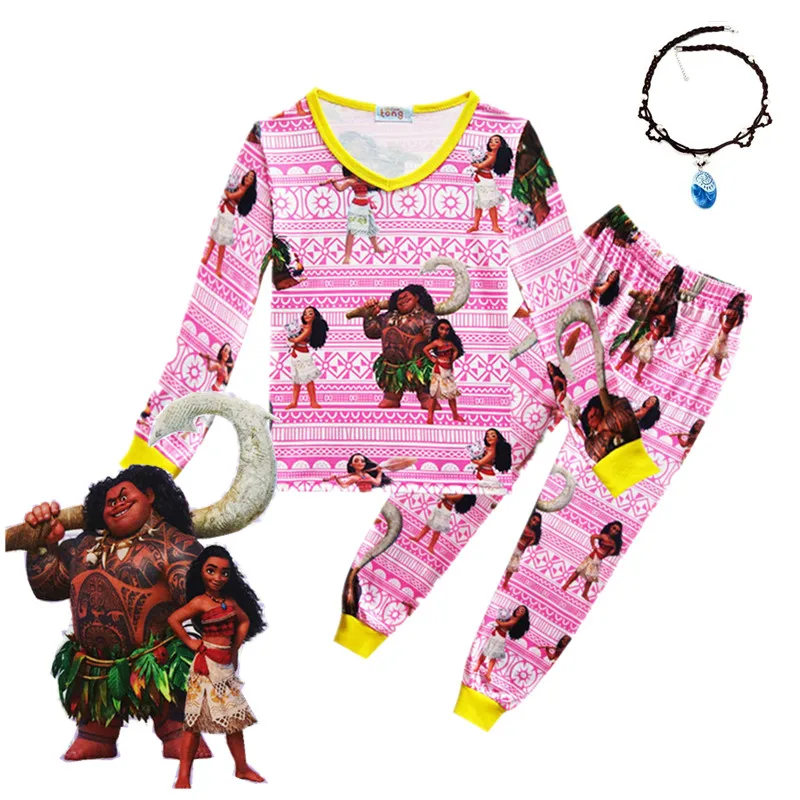 

Hot Moana Pajamas Baby Clothes Little Kids Pajama Sets Children Costume Toddler Baby SleepWear 3-10Y
