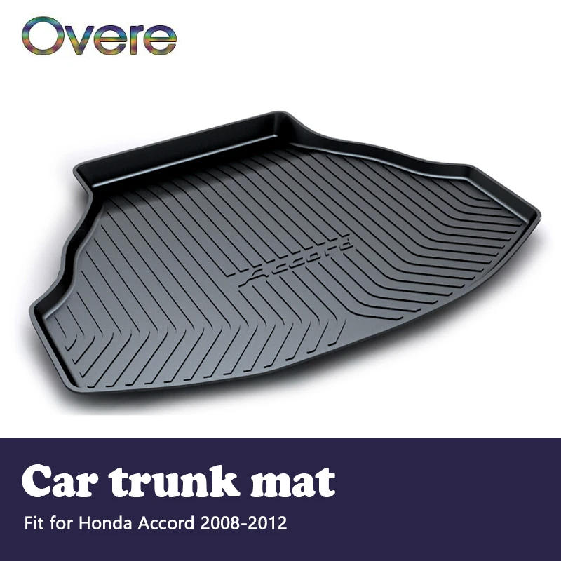 

Overe 1Set Car Cargo rear trunk mat For Honda Accord 2008 2009 2010 2011 2012 Boot Liner Waterproof Anti-slip mat Accessories