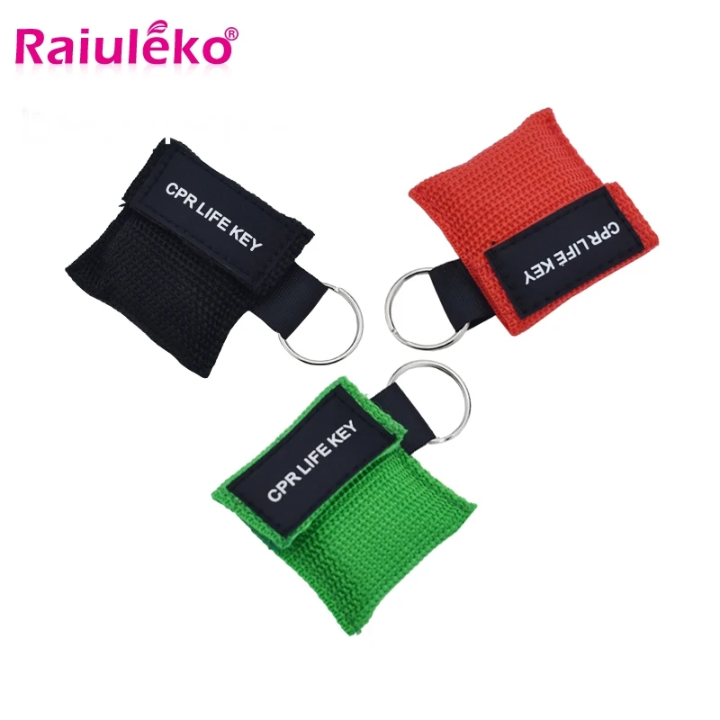 

20 Pieces CPR Rescue Mask With Keychain FED CPR Face Shield Resuscitator Training One-way Valve Training Emergency Breath Mask