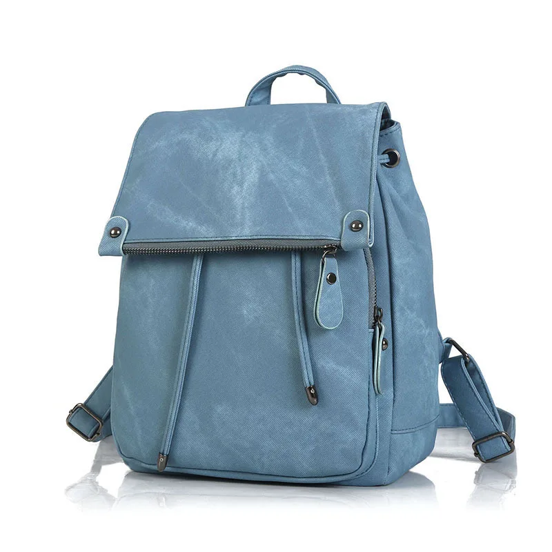 

Backpack Women College Shoulders Bag Women's PU Leather Knapsack Fashion Solid Color Ladies Backpack Knapsack Bags DJB-69