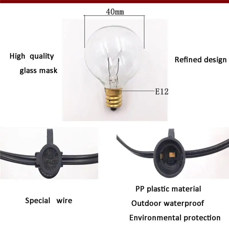 Висит Крытый Открытый огни строки для дома фонари для Патио Декор лампы светодиодный светодиодные Строка комплект lichterkette 40JA21