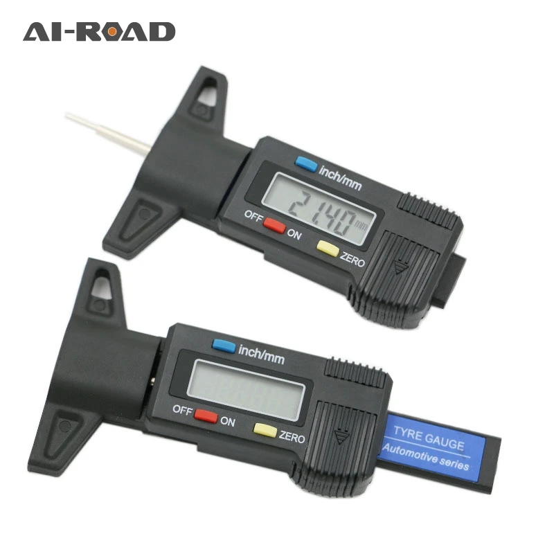 

0-25MM Digital Display Electronic Tire Tread Depth Measurement Tool Black Pattern Depth Gauge Digital Tool Caliper