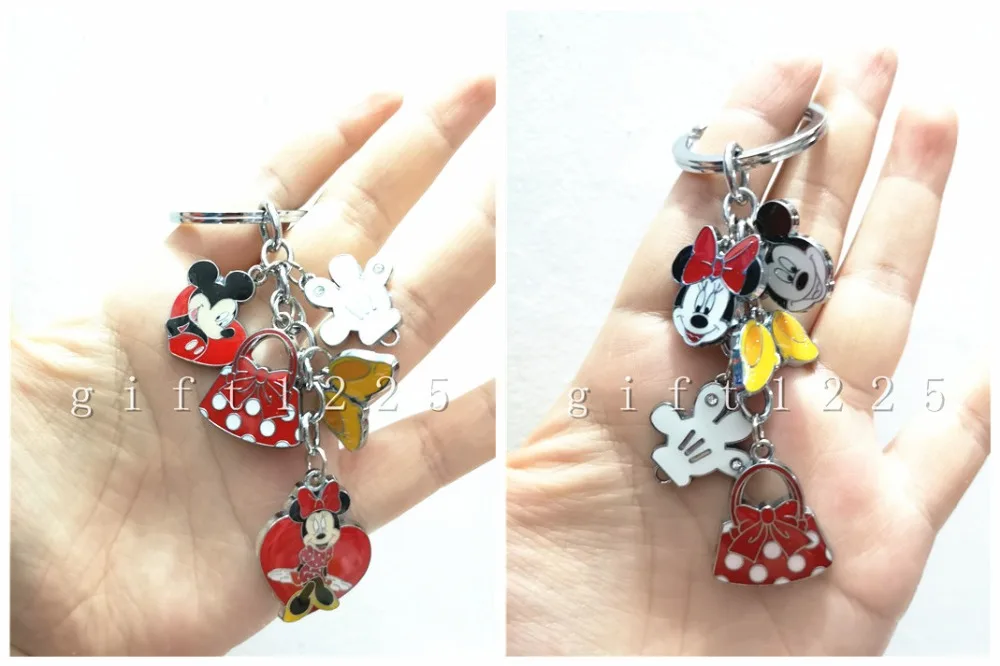

New cartoon cute mickey minnie Keychain Jewelry Accessories Key Chains Pendant Gifts Favors