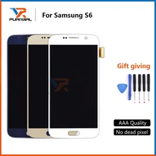 3 PCS 100% Super AMOLED Untuk Samsung Galaxy S6 G920 G920f G920i G920A G920K LCD Display Sentuh Majelis Layar Penggantian