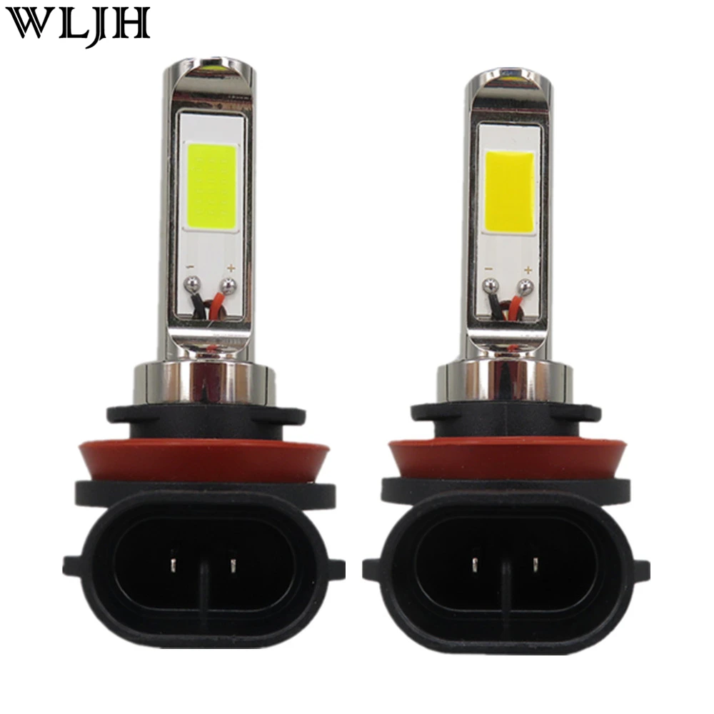 

WLJH 2pcs 30W 800 Lumens COB Chip H11 Led Car Headlight Fog Light Bulbs DRL Daytime Running Light Driving Lamp Bulb 12V 24V 30V