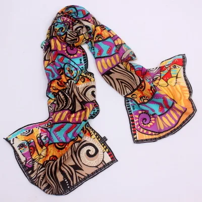 46 дизайнов Ван Гог Картина маслом шелковый шарф женский и мужской шарф натуральный шелк шарфы женские роскошные брендовые Дизайнерские шарфы - Цвет: 21