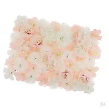 

1 Pack Artificial Floral Flower Wall Panel Wedding Venue Background Flower Arrangement Party Favor Home Garden Decor Photo Prop