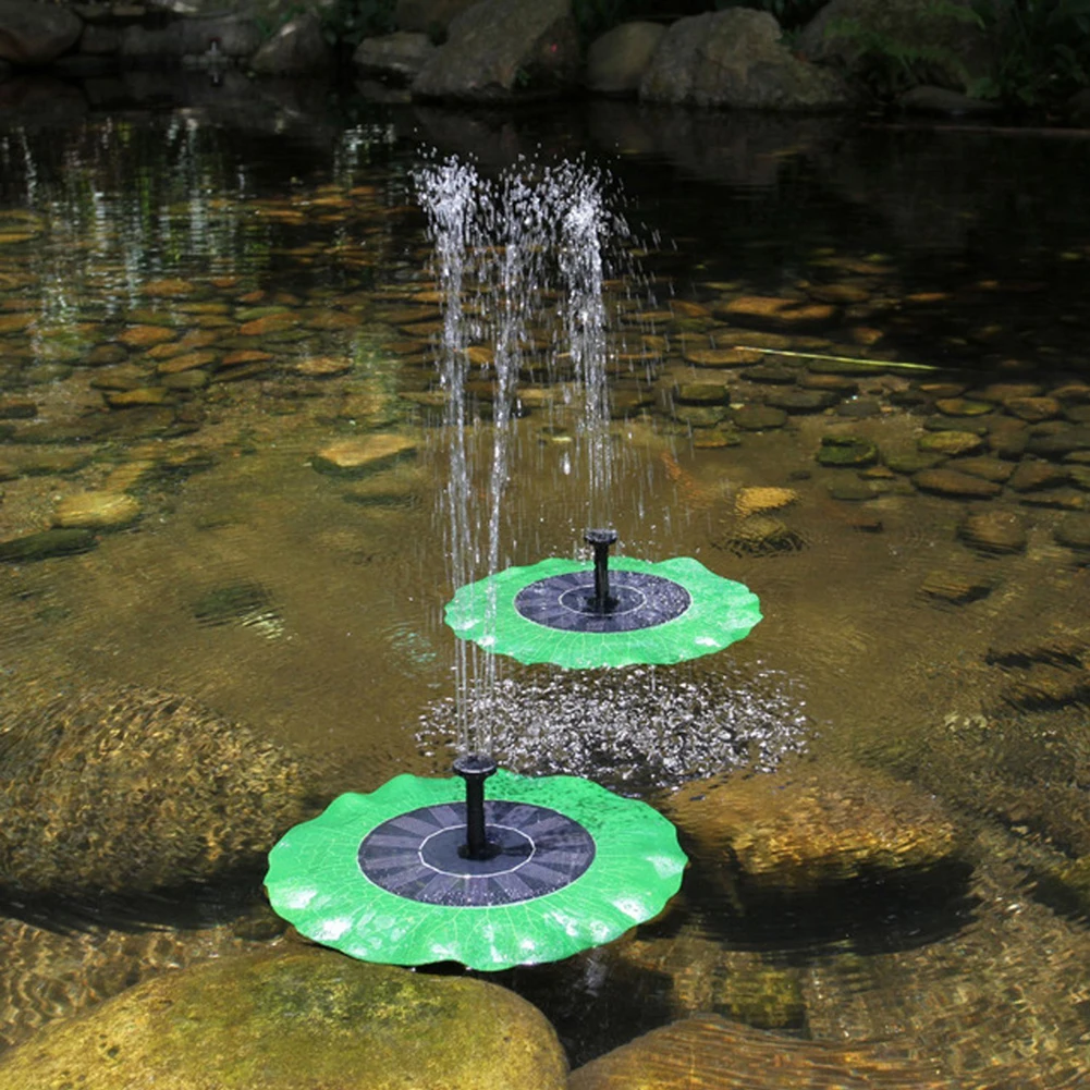 Outdoor Lotus leaf Irrigation System Solar Power Fountain Pool Water