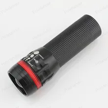 Waterproof zoom Telescopic third gear LED small pull tube flashlight black/red/blue/green/purple Night Safety LED lamp