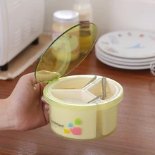 Пластиковые банки для специй соль перец приправа горшок с ложкой кухонные сосуды для хранения инструмент для приготовления пищи приправа коробка